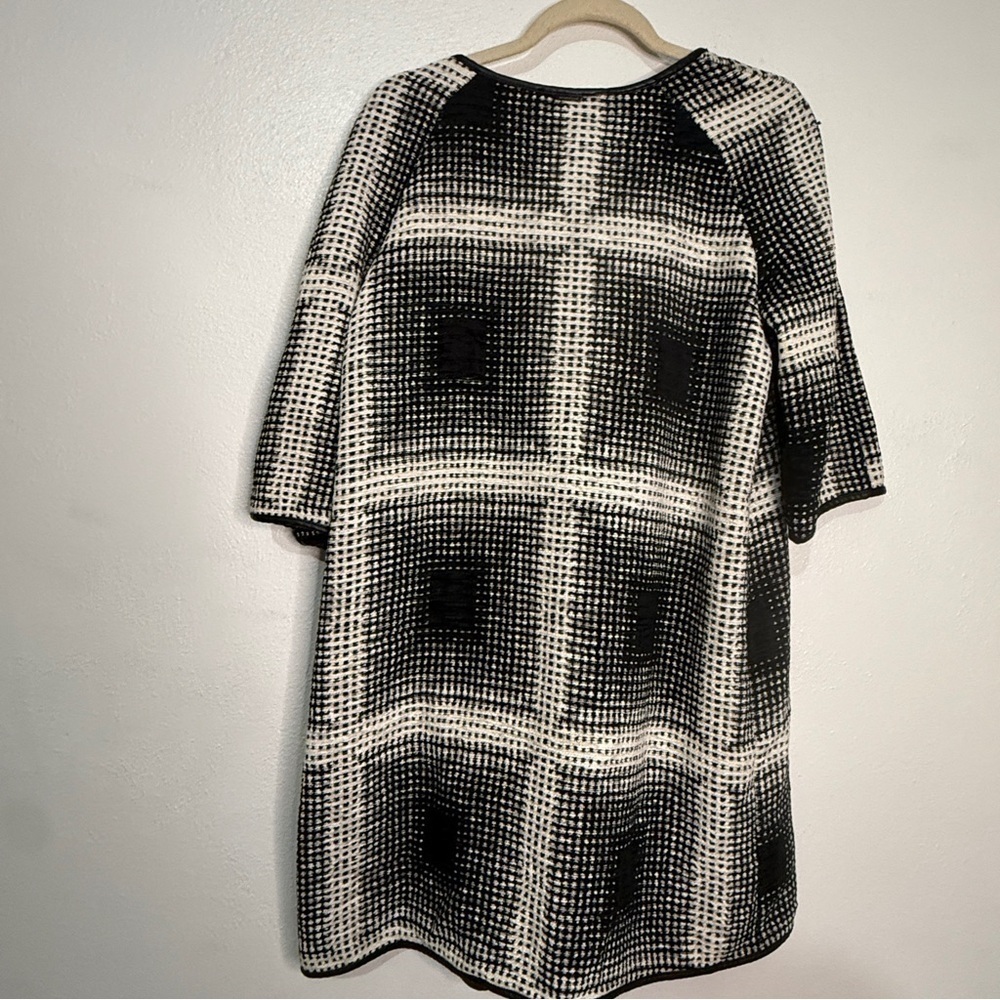 XT Studio Chic Black and White Plaid Open Cardigan, Sz S. - Picture 6 of 10